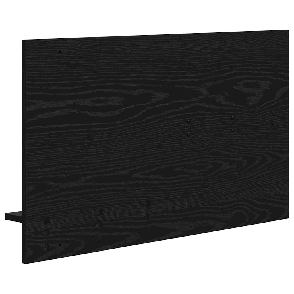 Vægmonteret Jakkeholder Sort eg 90 x 10 x 50 cm Konstrueret træ