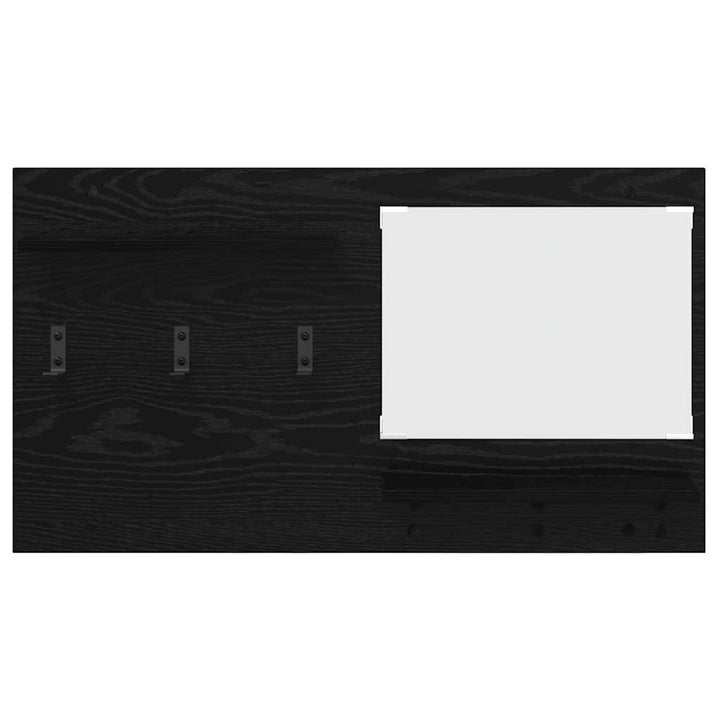 Vægmonteret Jakkeholder Vægmonteret Sort eg 90 x 10 x 50 cm