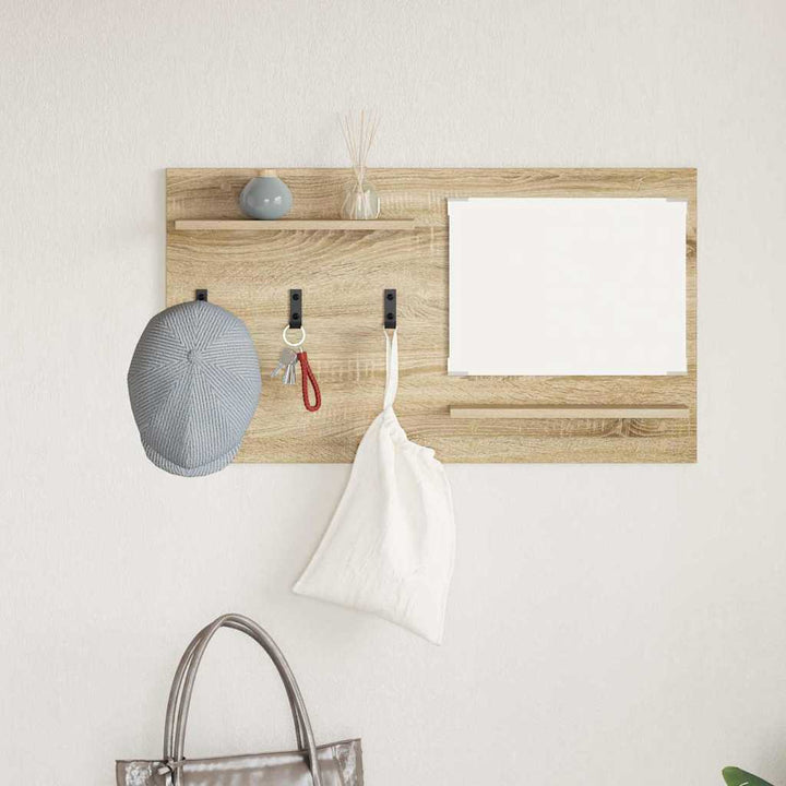 Vægmonteret Jakkeholder med hylde Sonoma eg 90 x 10 x 50 cm
