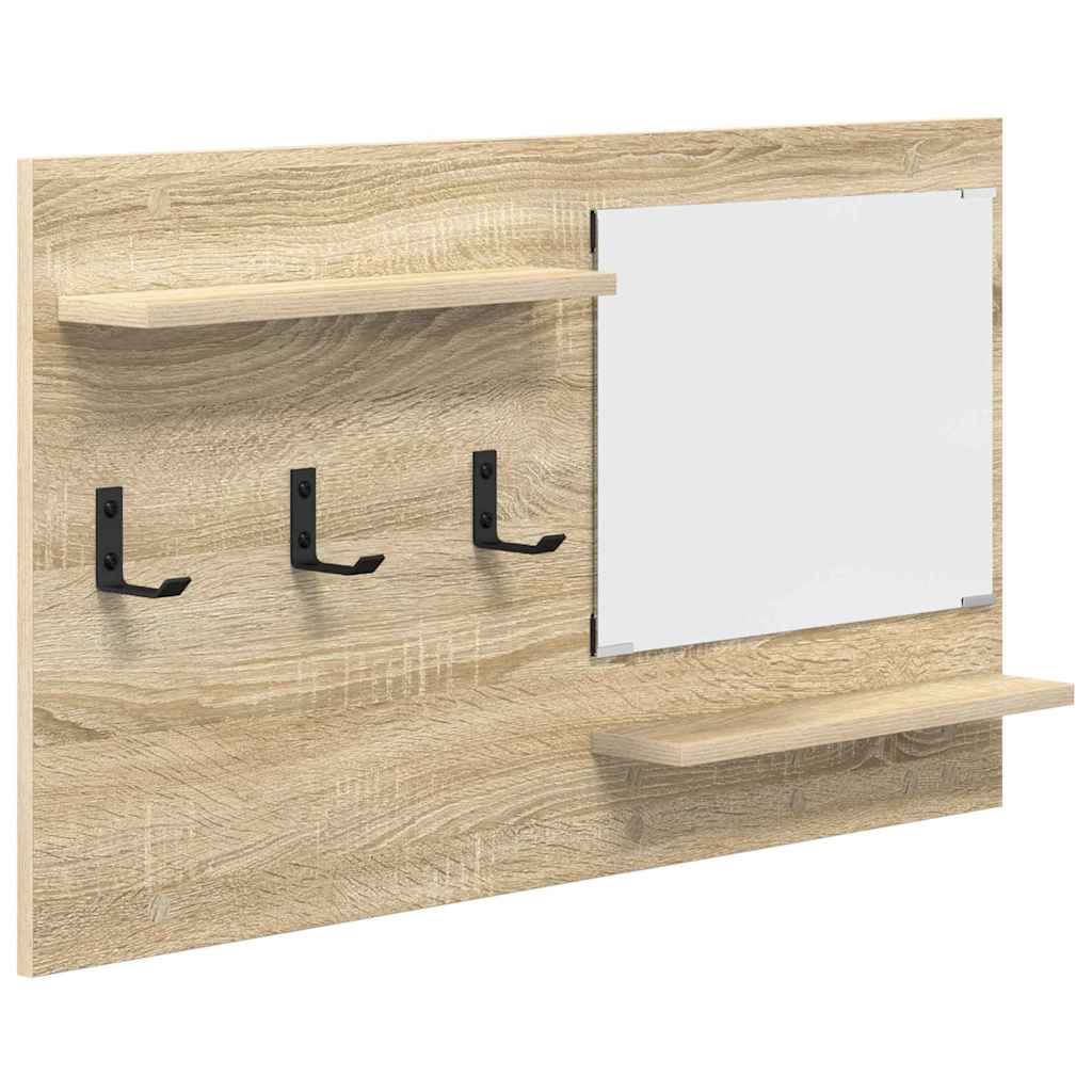 Vægmonteret Jakkeholder med hylde Sonoma eg 90 x 10 x 50 cm