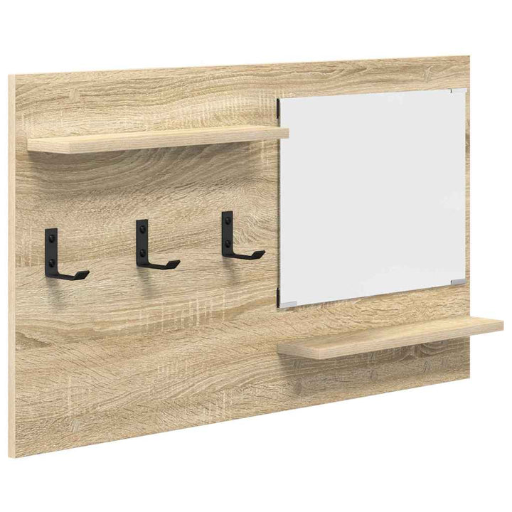 Vægmonteret Jakkeholder med hylde Sonoma eg 90 x 10 x 50 cm