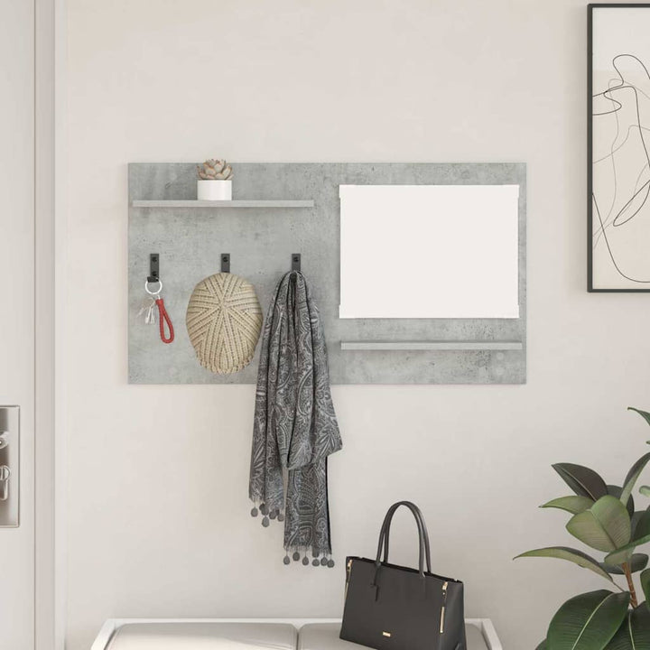Vægmonteret Jakkeholder med hylde Beton Grå 90 x 10 x 50 cm