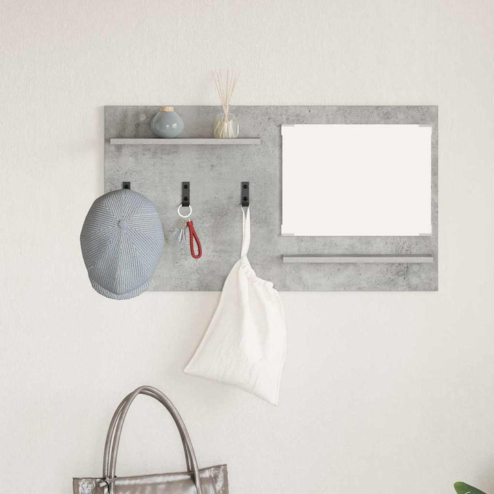 Vægmonteret Jakkeholder med hylde Beton Grå 90 x 10 x 50 cm