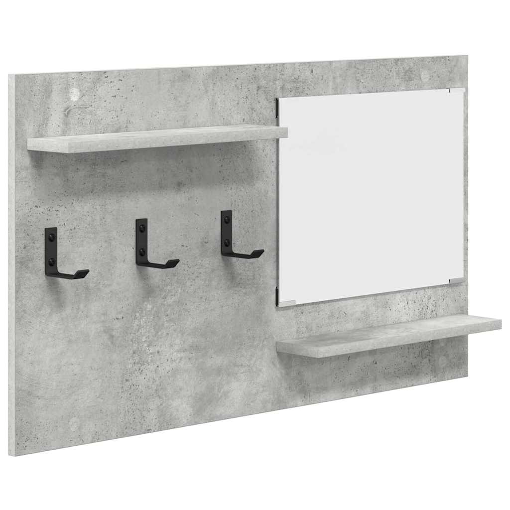 Vægmonteret Jakkeholder med hylde Beton Grå 90 x 10 x 50 cm