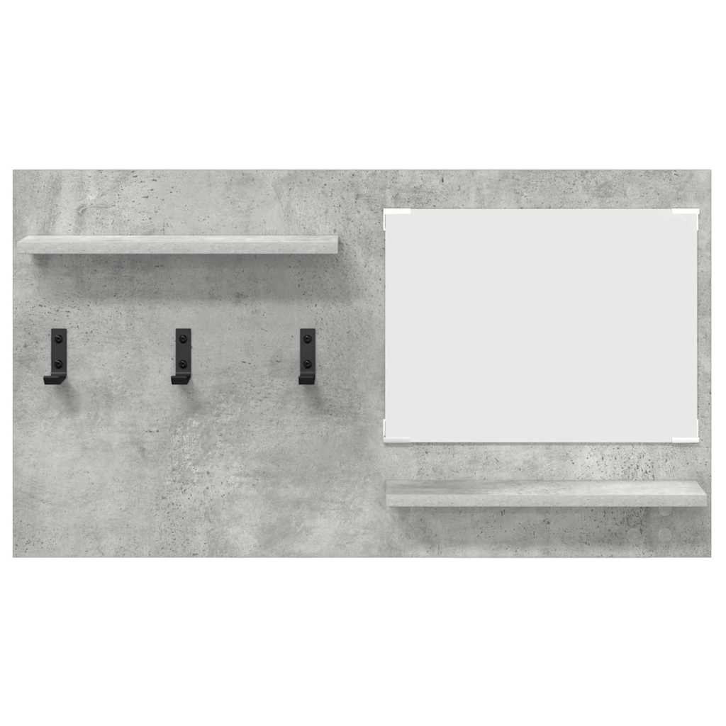 Vægmonteret Jakkeholder med hylde Beton Grå 90 x 10 x 50 cm
