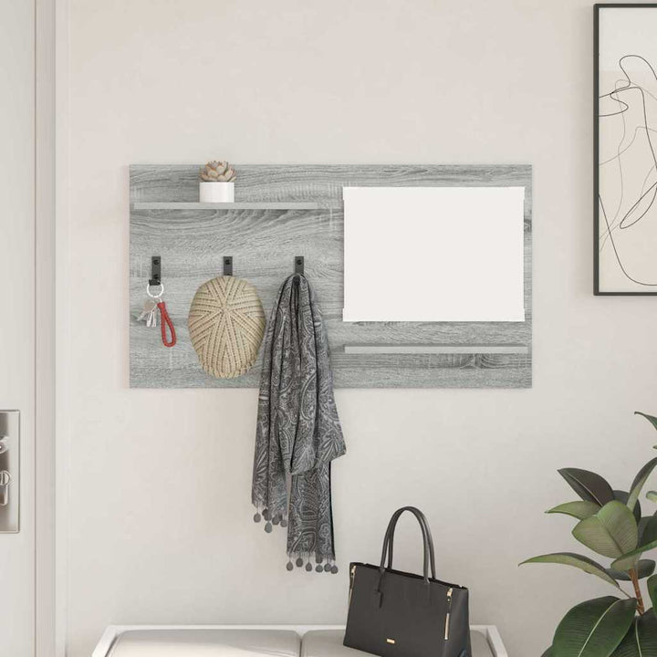 Vægmonteret Jakkeholder Vægmonteret Grå Sonoma 90 x 10 x 50 cm