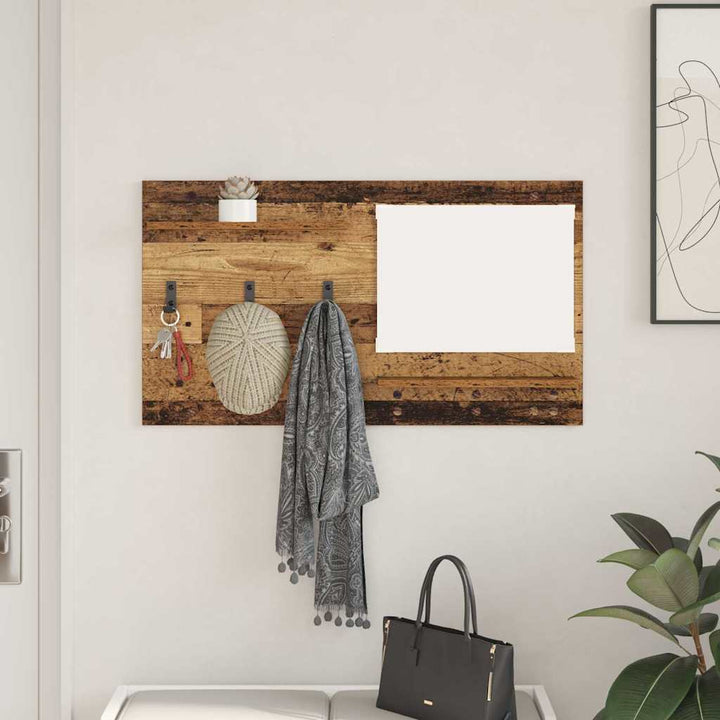 Vægmonteret Jakkeholder Vægmonteret Gammelt træ 90 x 10 x 50 cm