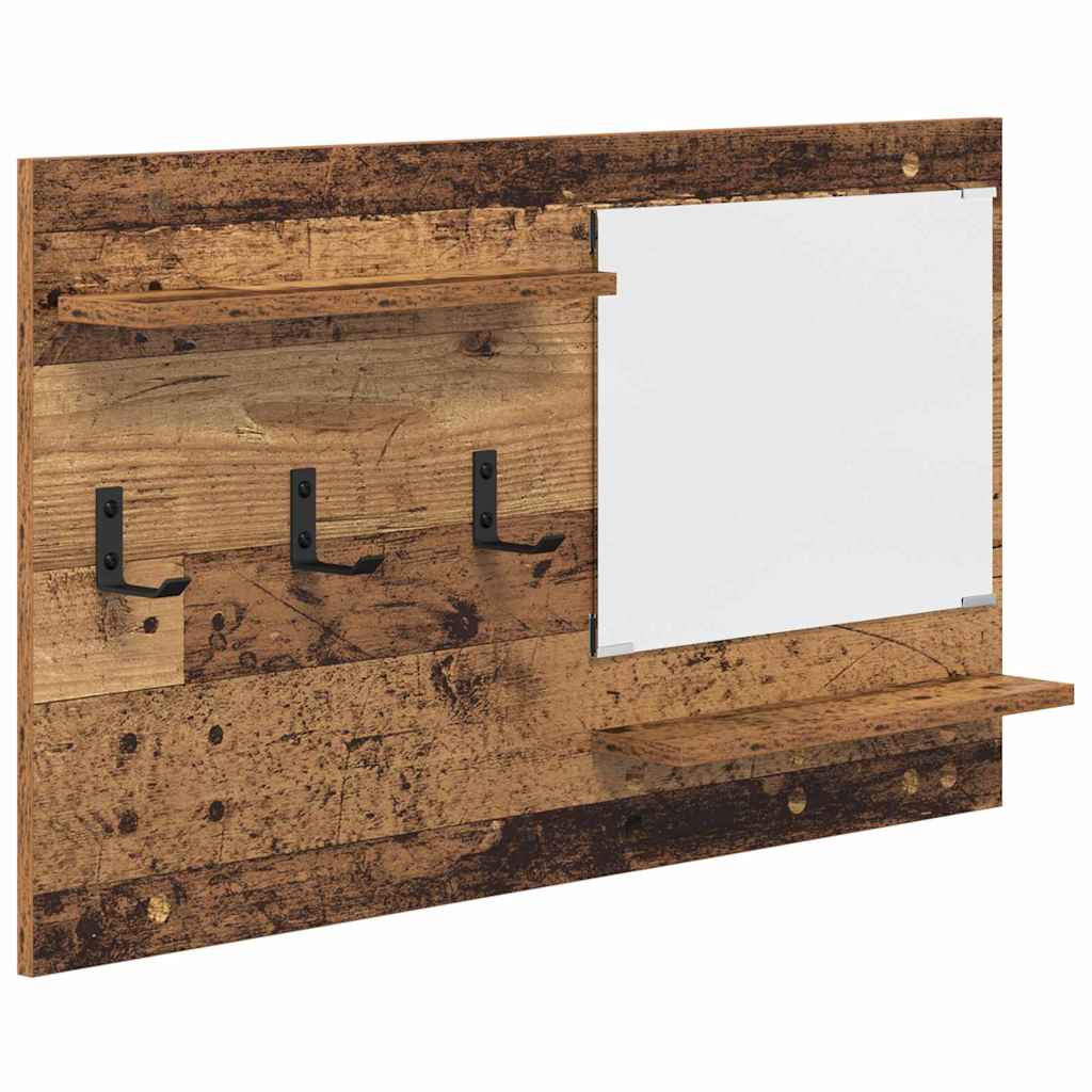 Vægmonteret Jakkeholder Vægmonteret Gammelt træ 90 x 10 x 50 cm