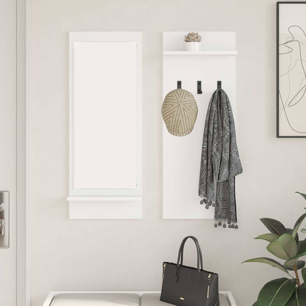 Vægmonteret Jakkeholder Vægmonteret Hvid 70 x 10 x 90 cm