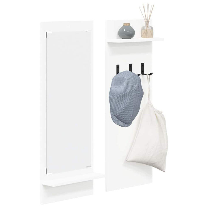 Vægmonteret Jakkeholder Vægmonteret Hvid 70 x 10 x 90 cm