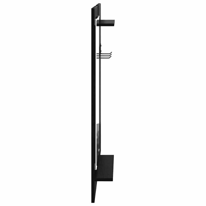 Vægmonteret Jakkeholder Vægmonteret Sort eg 70 x 10 x 90 cm