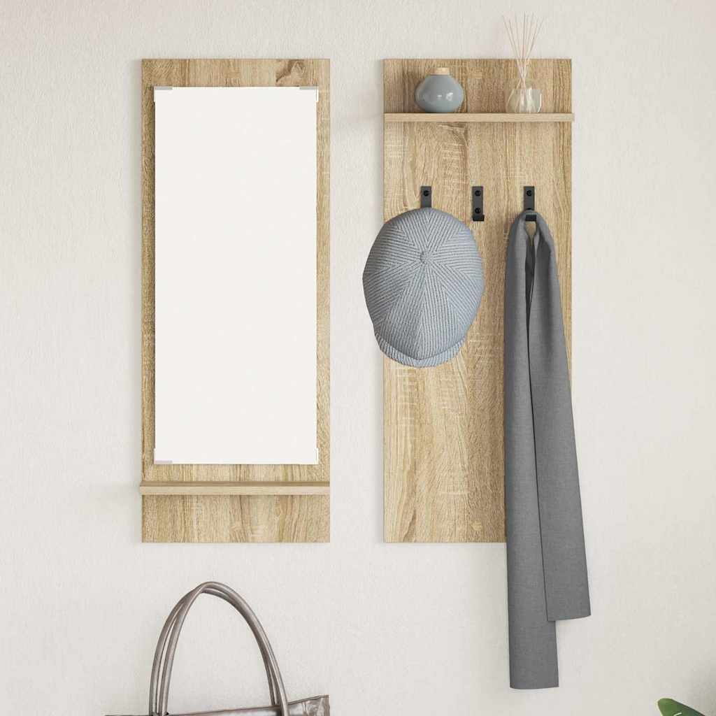 Vægmonteret Jakkeholder Vægmonteret Sonoma eg 70 x 10 x 90 cm