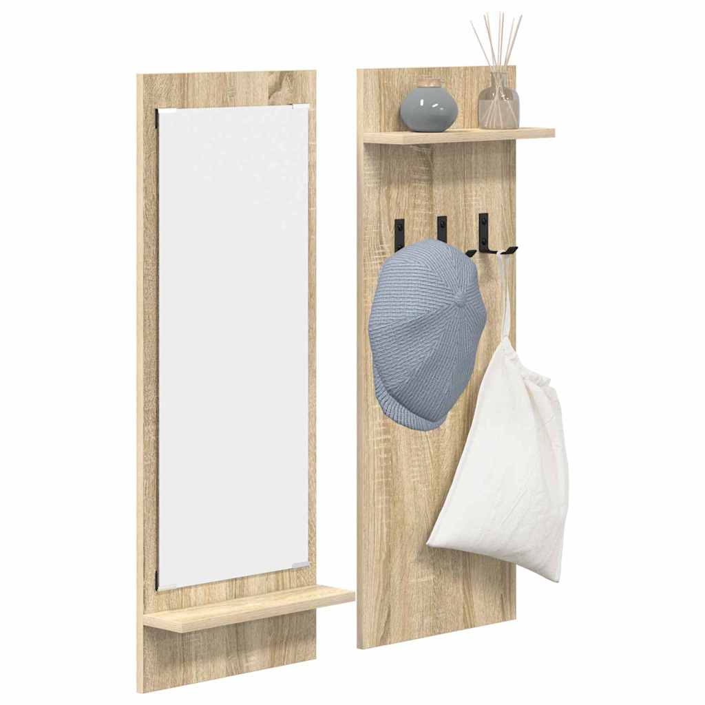 Vægmonteret Jakkeholder Vægmonteret Sonoma eg 70 x 10 x 90 cm