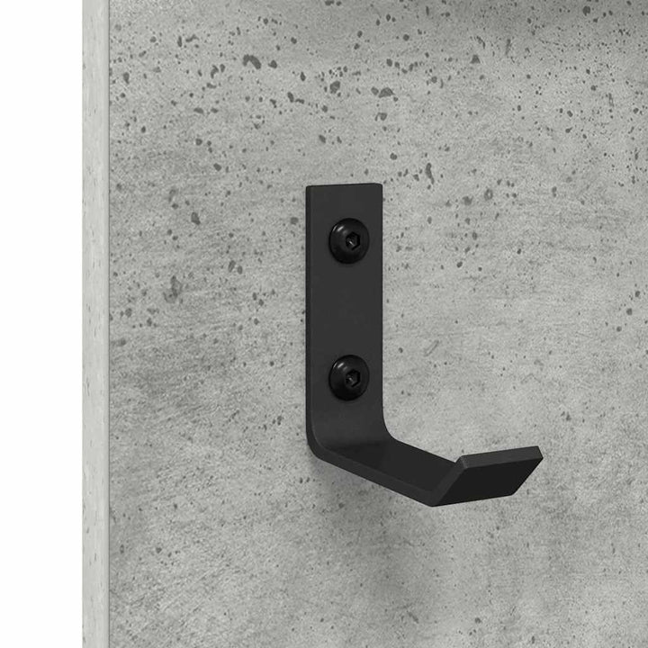 Vægmonteret Jakkeholder Vægmonteret Beton Grå 70 x 10 x 90 cm