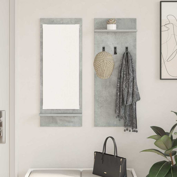 Vægmonteret Jakkeholder Vægmonteret Beton Grå 70 x 10 x 90 cm