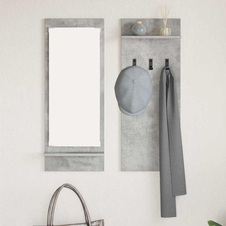 Vægmonteret Jakkeholder Vægmonteret Beton Grå 70 x 10 x 90 cm