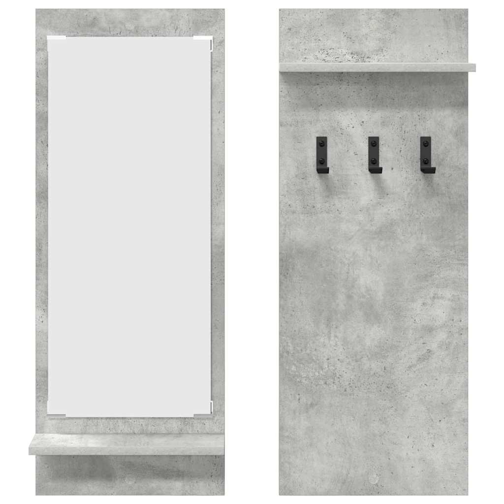 Vægmonteret Jakkeholder Vægmonteret Beton Grå 70 x 10 x 90 cm
