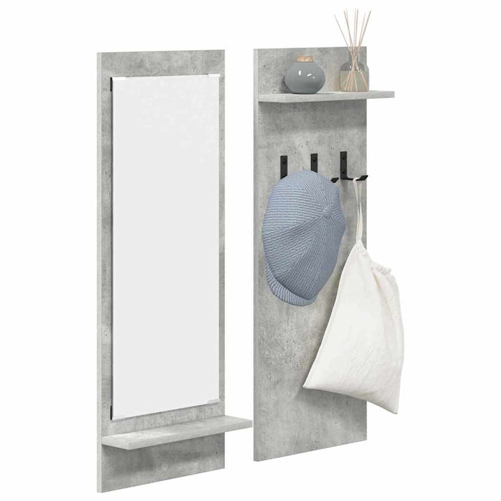 Vægmonteret Jakkeholder Vægmonteret Beton Grå 70 x 10 x 90 cm
