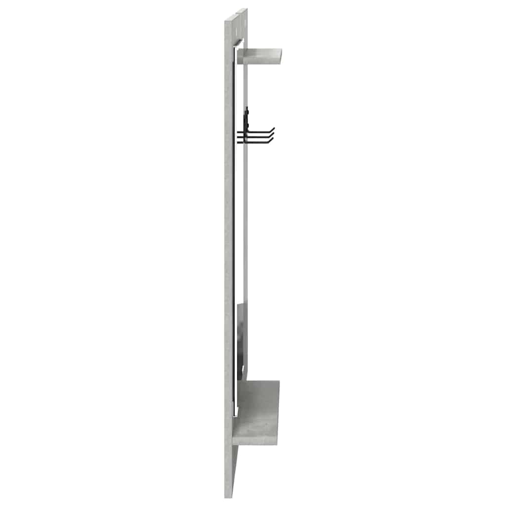 Vægmonteret Jakkeholder Vægmonteret Beton Grå 70 x 10 x 90 cm