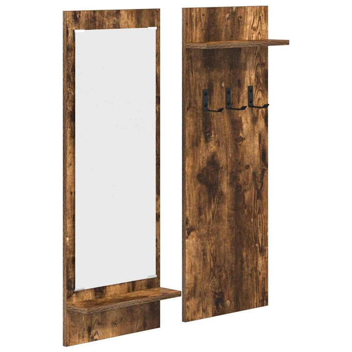 Vægmonteret Jakkeholder med hylde Røget eg 70 x 10 x 90 cm
