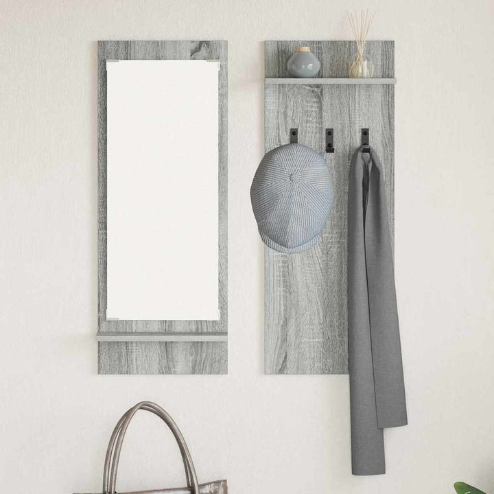 Vægmonteret Jakkeholder med hylde Grå Sonoma 70 x 10 x 90 cm