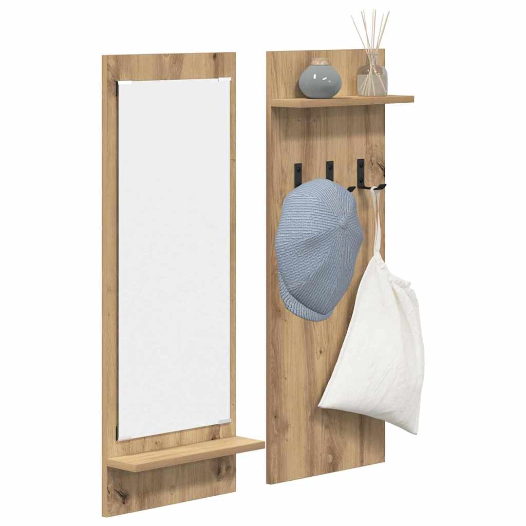 Vægmonteret Jakkeholder Artisan Egetræ 70 x 10 x 90 cm