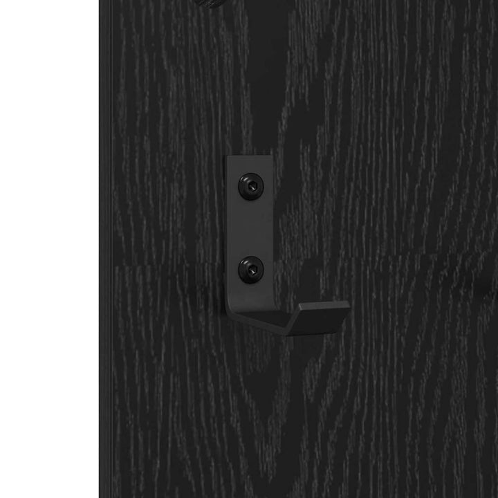 Vægmonteret Jakkeholder Vægmonteret Sort eg 96 x 1,5 x 90 cm