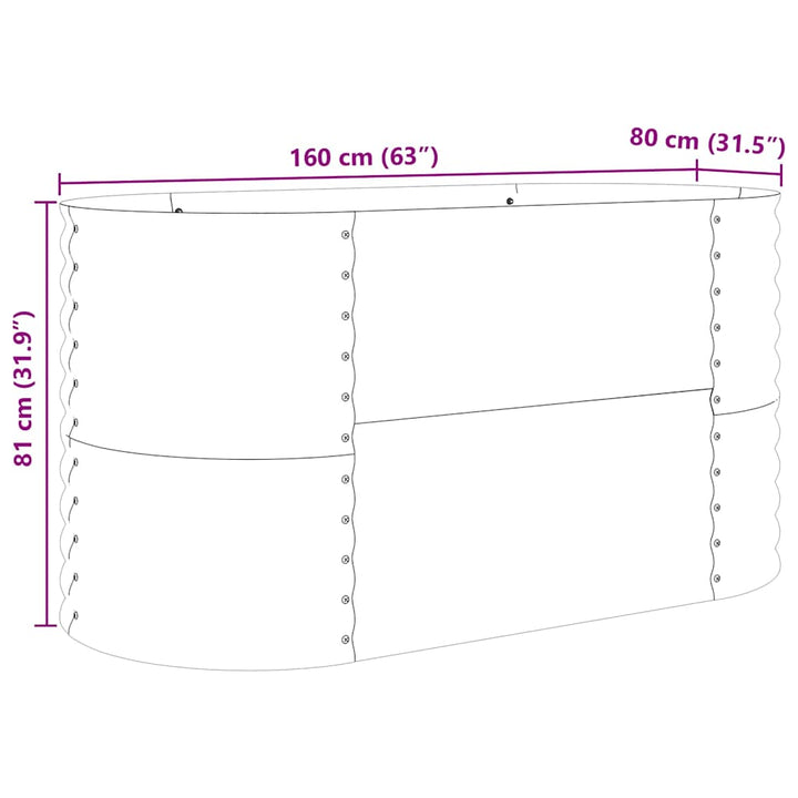 Hævet bed Brun 160 x 80 x 81 cm Stål