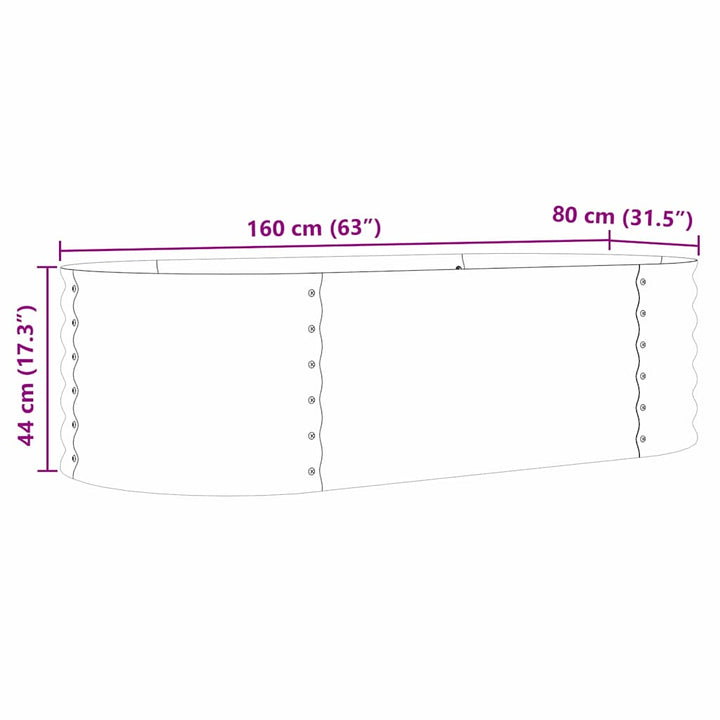 Hævet bed Brun 160 x 80 x 44 cm Stål