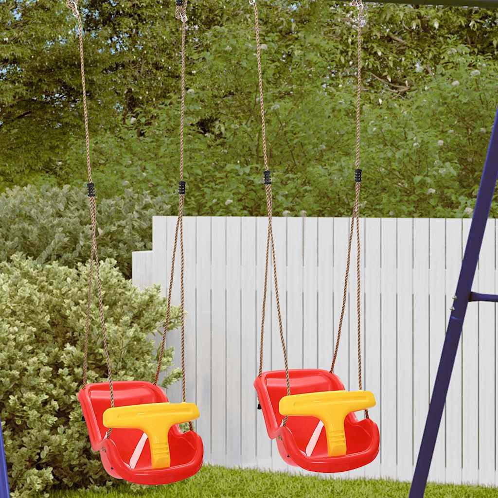 Babygynge 2 pcs Rød 36 x 43 x 42 cm Plastik