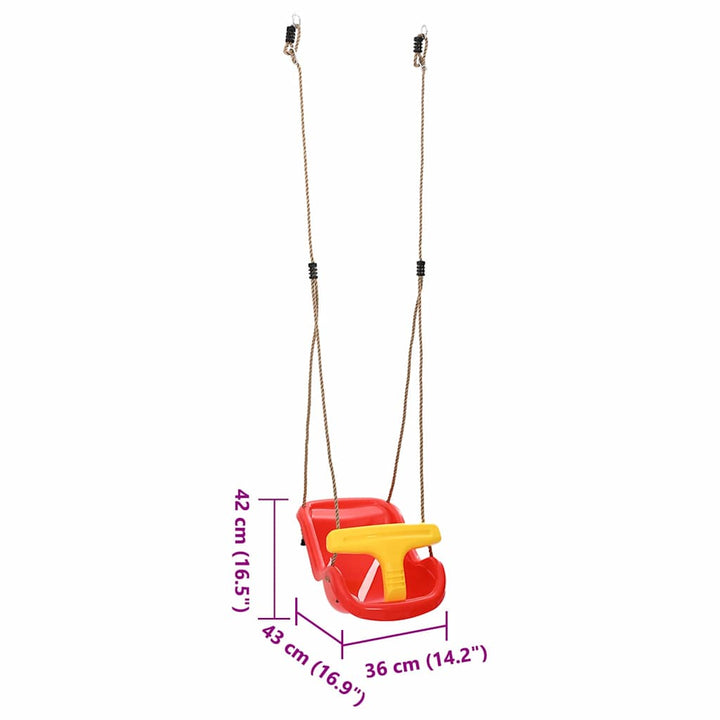 Babygynge 2 pcs Rød 36 x 43 x 42 cm Plastik