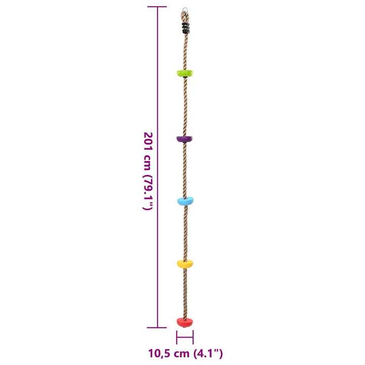 Klatre Rep Flerfarvet 10,5 x 10,5 x 201 cm Polyester