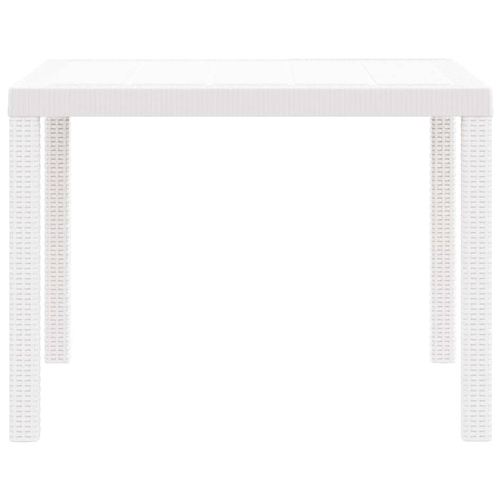 Havemøbel Bord Hvid 100 x 100 x 73 cm polyrattan