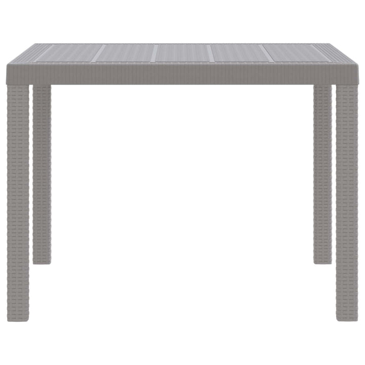 Havemøbel Bord Lysegrå 100 x 100 x 73 cm polyrattan