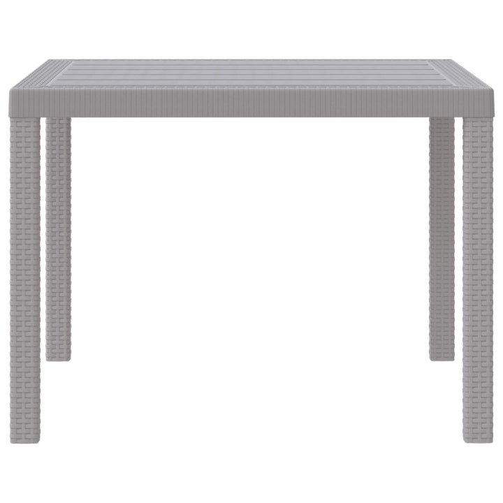 Havemøbel Bord Lysegrå 100 x 100 x 73 cm polyrattan