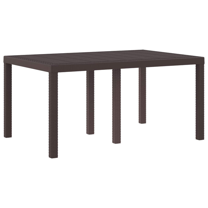 Havemøbel Bord Brun 150 x 100 x 73 cm polyrattan