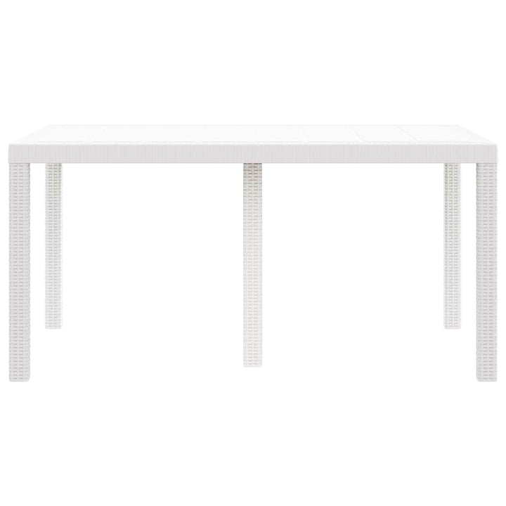 Havemøbel Bord Hvid 150 x 100 x 73 cm polyrattan
