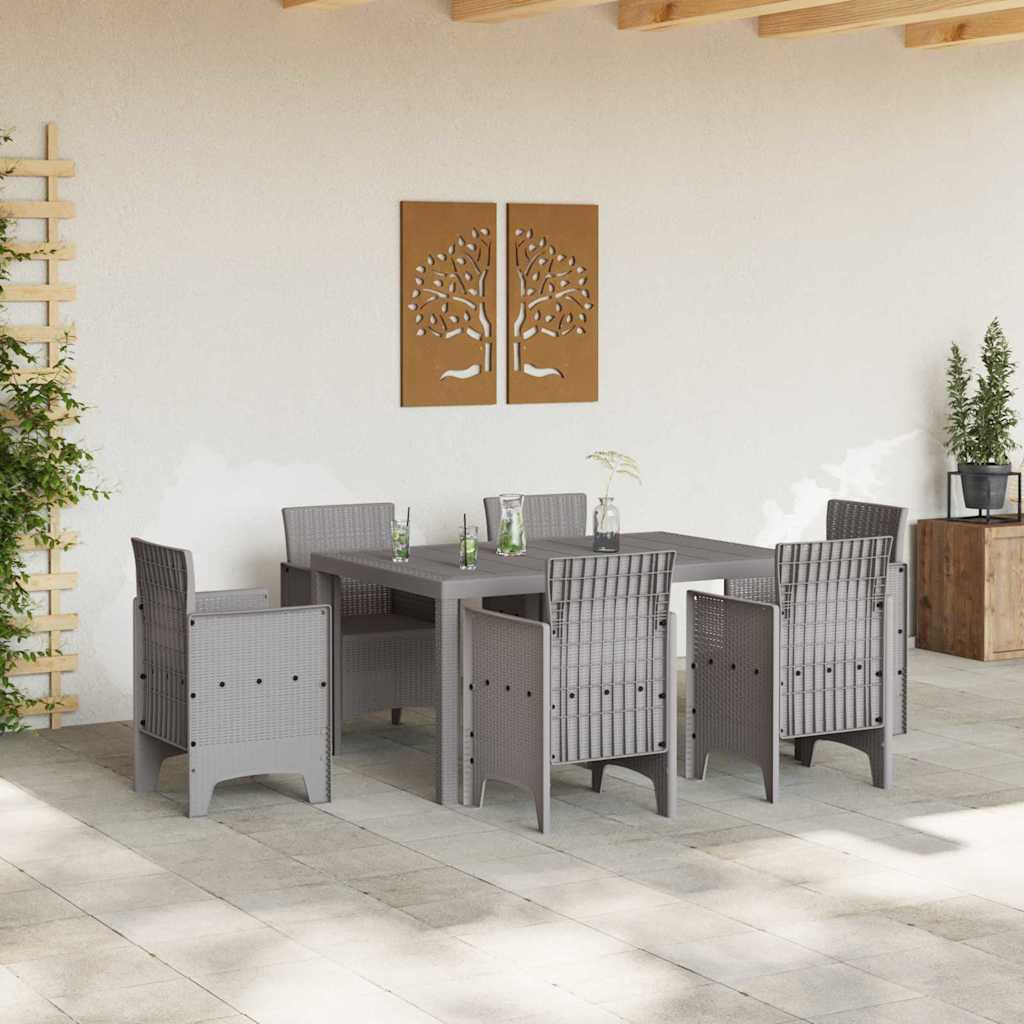 Havemøbel Bord Lysegrå 150 x 100 x 73 cm polyrattan