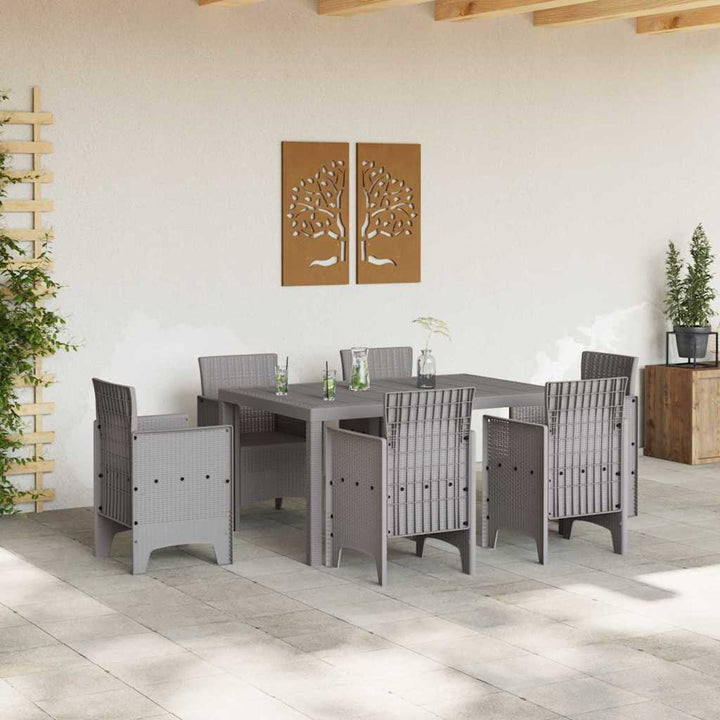 Havemøbel Bord Lysegrå 150 x 100 x 73 cm polyrattan