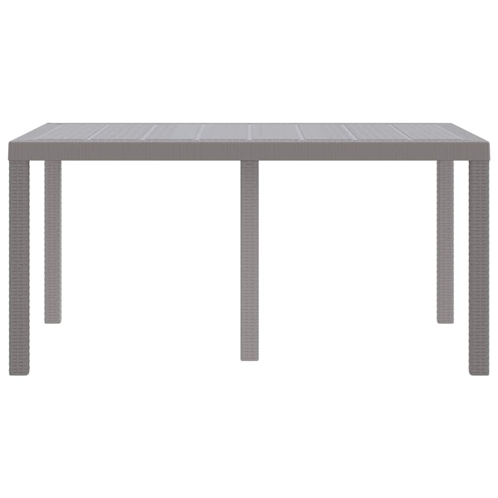 Havemøbel Bord Lysegrå 150 x 100 x 73 cm polyrattan