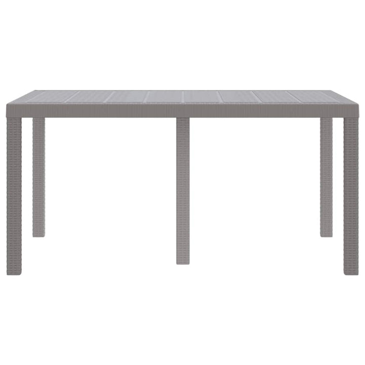 Havemøbel Bord Lysegrå 150 x 100 x 73 cm polyrattan