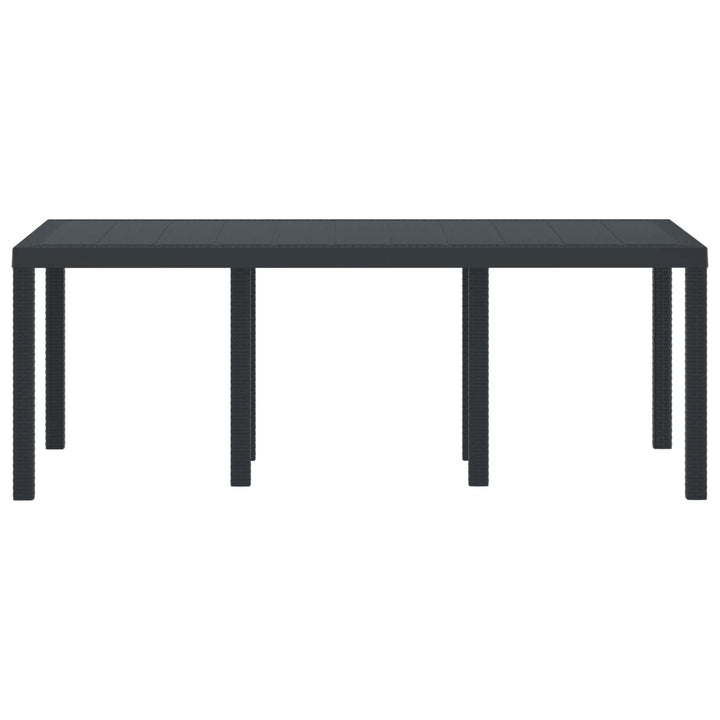 Havemøbel Bord Antracit 200 x 100 x 73 cm polyrattan