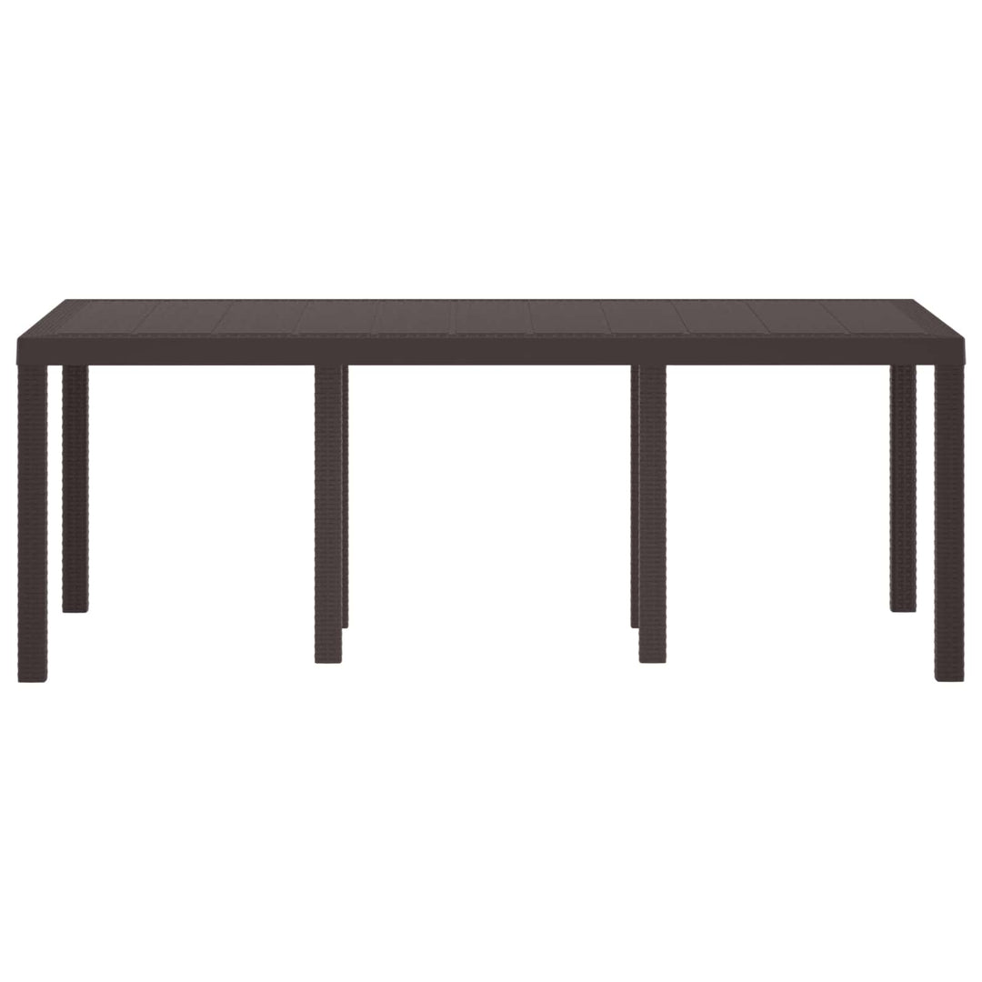 Havemøbel Bord Brun 200 x 100 x 73 cm polyrattan
