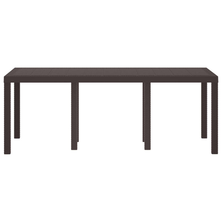 Havemøbel Bord Brun 200 x 100 x 73 cm polyrattan
