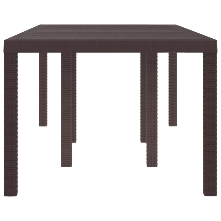 Havemøbel Bord Brun 200 x 100 x 73 cm polyrattan