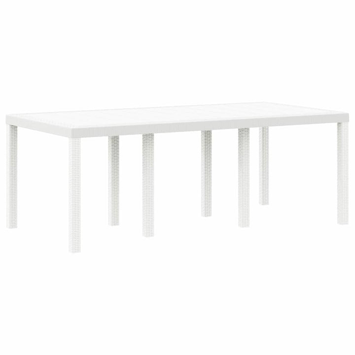 Havemøbel Bord Hvid 200 x 100 x 73 cm polyrattan