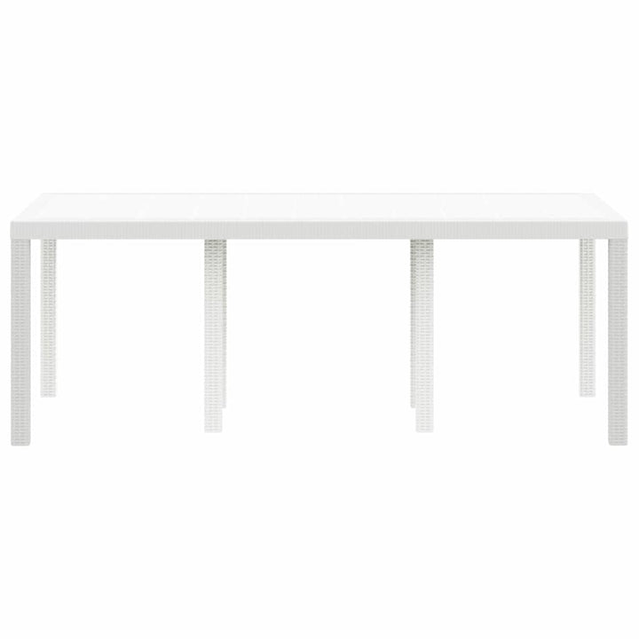 Havemøbel Bord Hvid 200 x 100 x 73 cm polyrattan