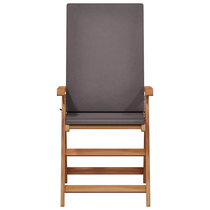 Have Stol 8 stk. Brun og grå Massiv Teaktræ