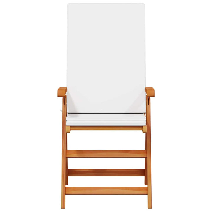 Have Stol 4 stk. Brun og hvid Massiv Teaktræ