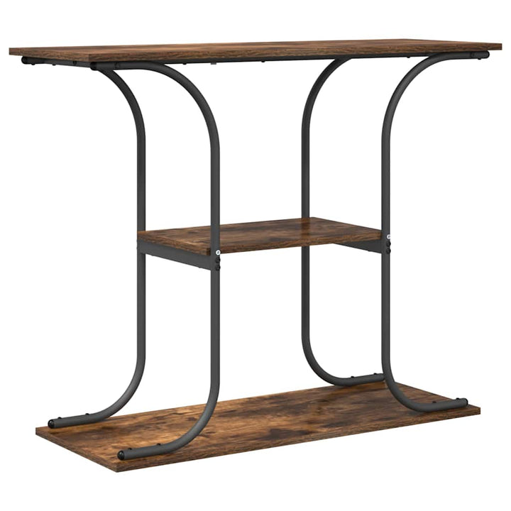 Konsolbord Røget eg 101 x 35 x 80,5 cm Konstrueret træ